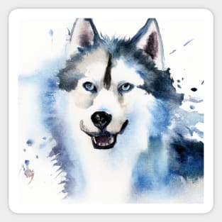 Siberian Husky Watercolor - Gift For Dog Lovers Sticker